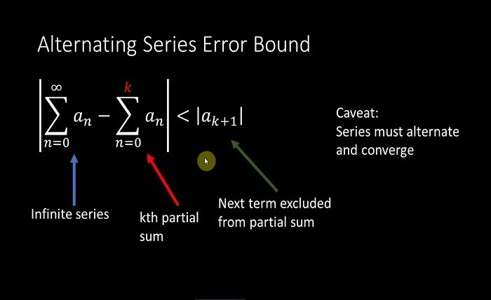 alternating series error bound